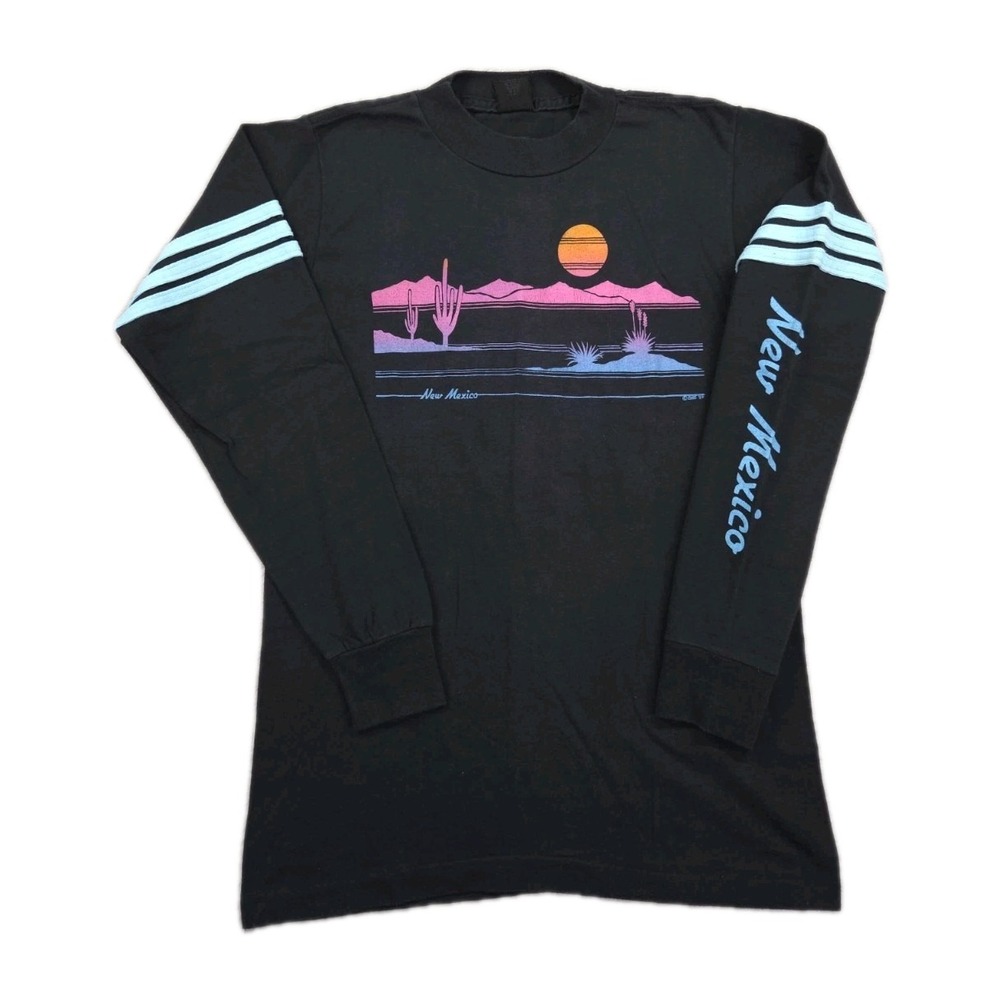 Vintage 1984 New Mexico T Shirt Long Sleeve Mens Small